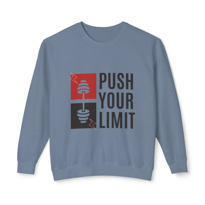 Push Your Limit - Unisex Lightweight Crewneck Sweatshirt